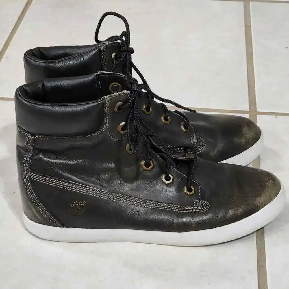 Timberland Womens Glastenbury 6 Inch Lace Boot, Black‎ size 7.5